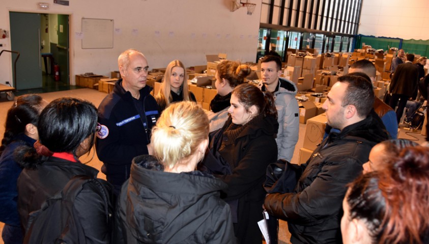 Enap, janvier 2018. Entrée en formation de la 196ème promotion de surveillants. Remise des uniformes.