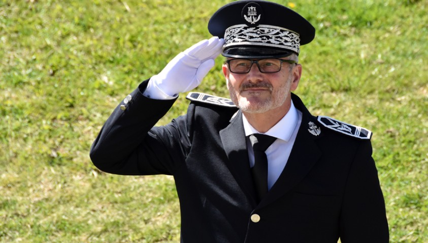 Rassemblement de fin de formation de la 198ème promotion de surveillants, Promotion René Cassin. Christophe Millescamps, directeur de l'Enap.