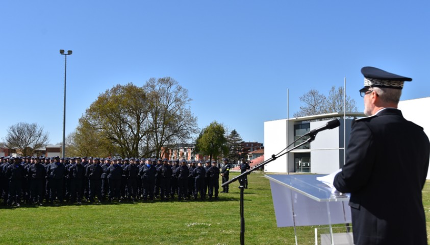 Rassemblement de fin de formation de la 198ème promotion de surveillants, Promotion René Cassin. Discours de Christophe Millescamps, directeur de l'Enap.