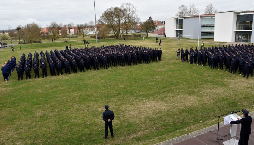 Entrée en formation de la 200ème promotion de surveillants. Accueil institutionnel. 