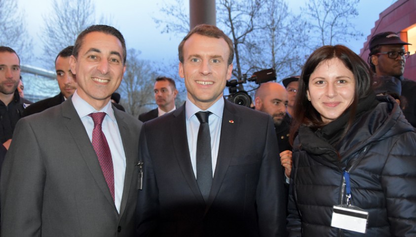 Emmanuel Macron, Président de la République, à l'Enap. Rencontre avec les personnels et les élèves.