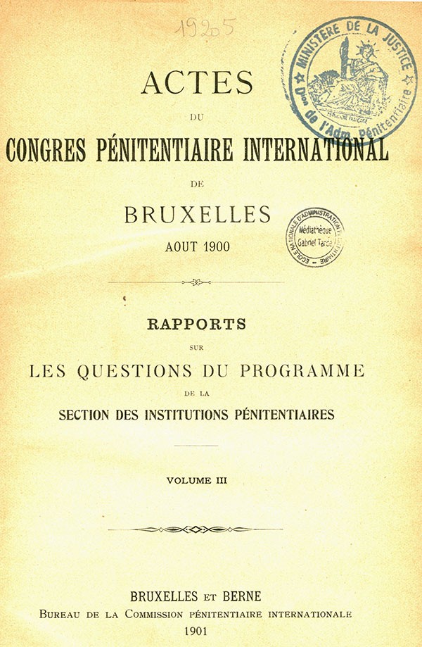 Congrès pénitentiaire international de Bruxelles 1900