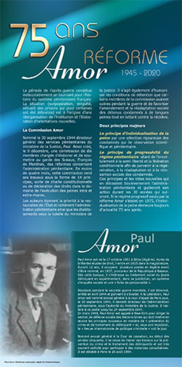 Exposition du CRHCP : 75ème anniversaire de la réforme Amor (2020)