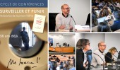 Affiche du cycle de conférence, et photos de la conférence inaugurale