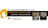 « Violences scolaires et justice restaurative » : Webinaire le 19 mars 2025