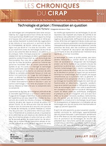 Les Chroniques du Cirap : Technologie et prison : l’innovation en question