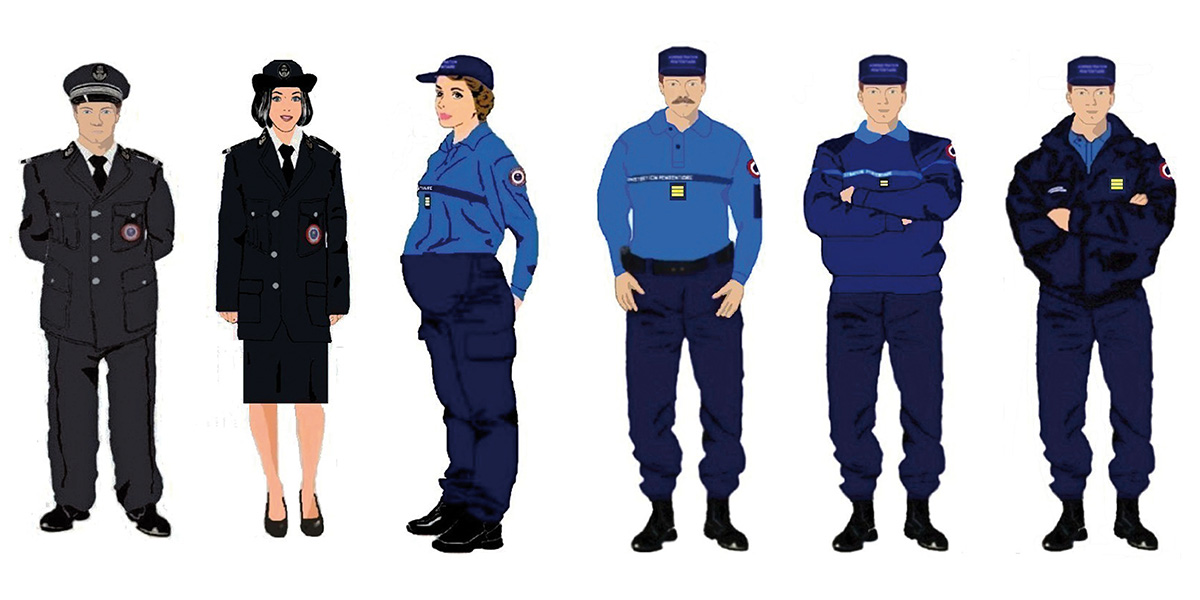 Uniformes actuels du personnel pénitentaire